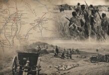 Μάχη Κιλκίς-Λαχανά: Η νίκη του 1913 που έκρινε τη Μακεδονία Σύνθεση με χάρτη της μάχης Κιλκίς-Λαχανά και αρχειακές φωτογραφίες Ελλήνων στρατιωτών και βουλγαρικών πυροβόλων από τον Ιούνιο του 1913